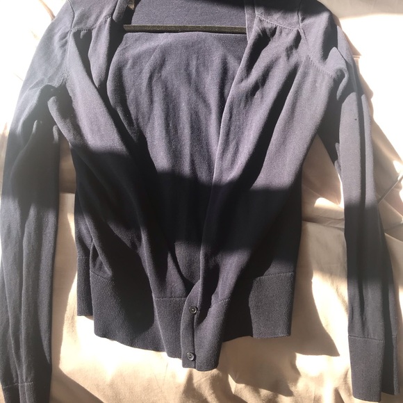 LOFT navy cotton cardigan - Picture 4 of 5